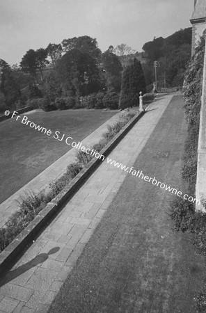 HEYWOOD HOUSE  TERRACE FROM ABOVE